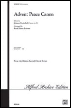 Advent Peace Canon SATB choral sheet music cover